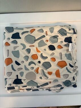 Lou Lou and Company geometric terrazzo print rayon spandex swaddle blanket